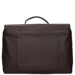 Brown Leather Business And Laptop Bag