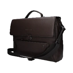 Brown Leather Business And Laptop Bag