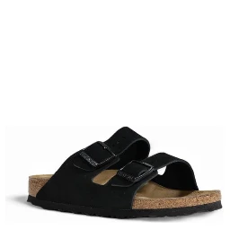Black Suede Leather Sandals