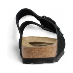 Black Suede Leather Sandals