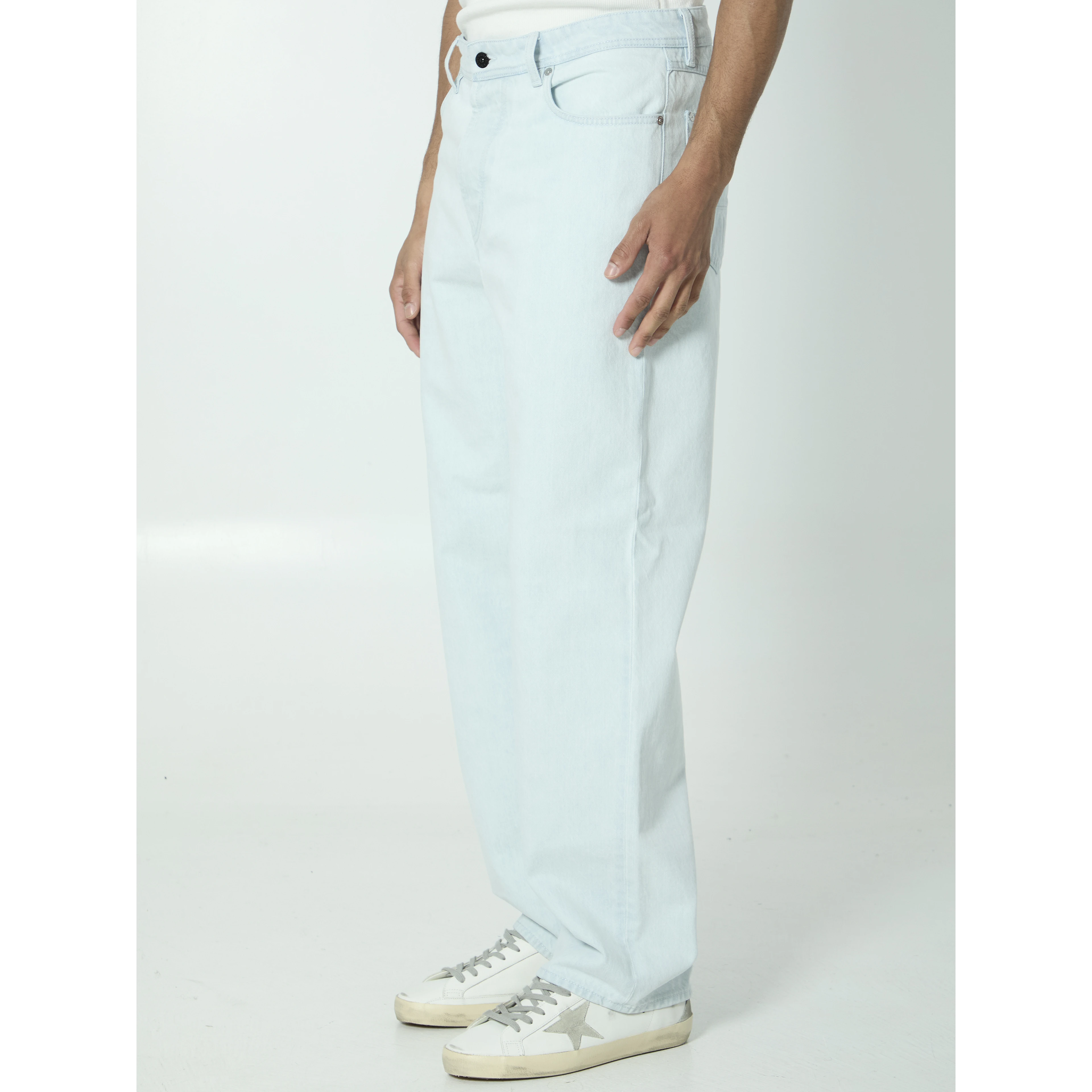 Loose denim pants