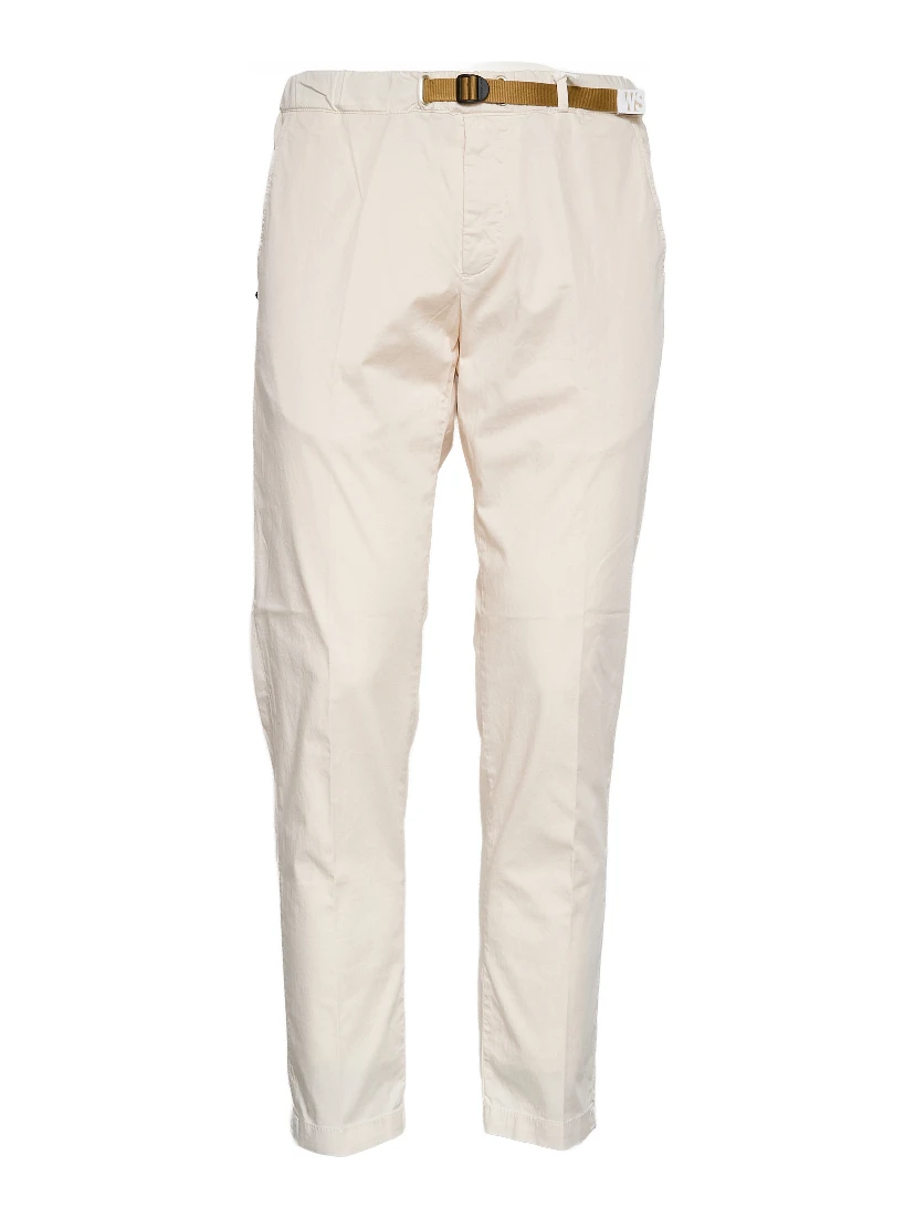 Pantaloni Lunghi In Cotone Satin Con Coulisse