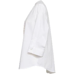 Camicia In Popeline Di Cotone Stretch