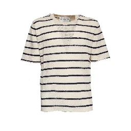 T-Shirt In Misto Lino