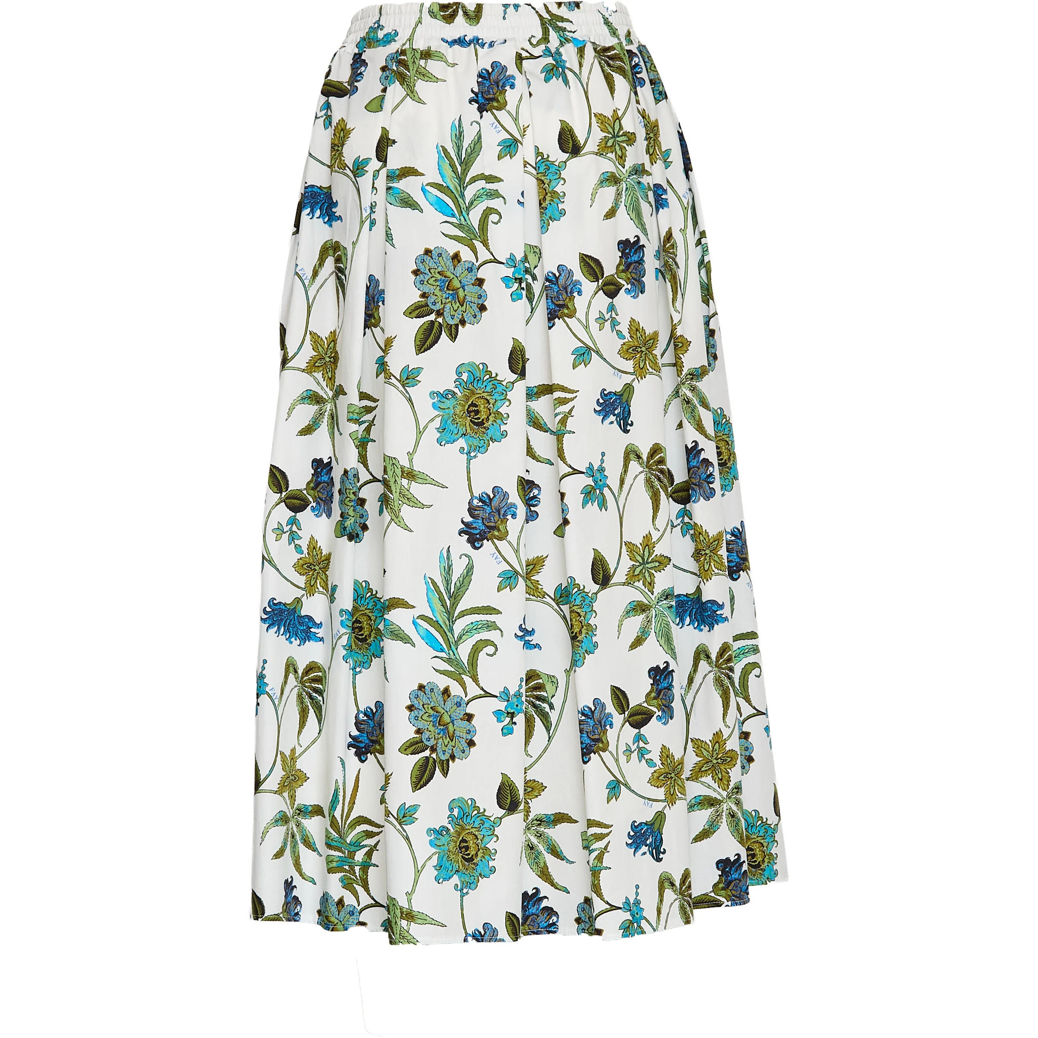 Gonna Lunga In Popeline Con Stampa Fiori Fay