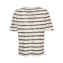 T-Shirt In Misto Lino