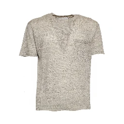 T-Shirt In Misto Lino