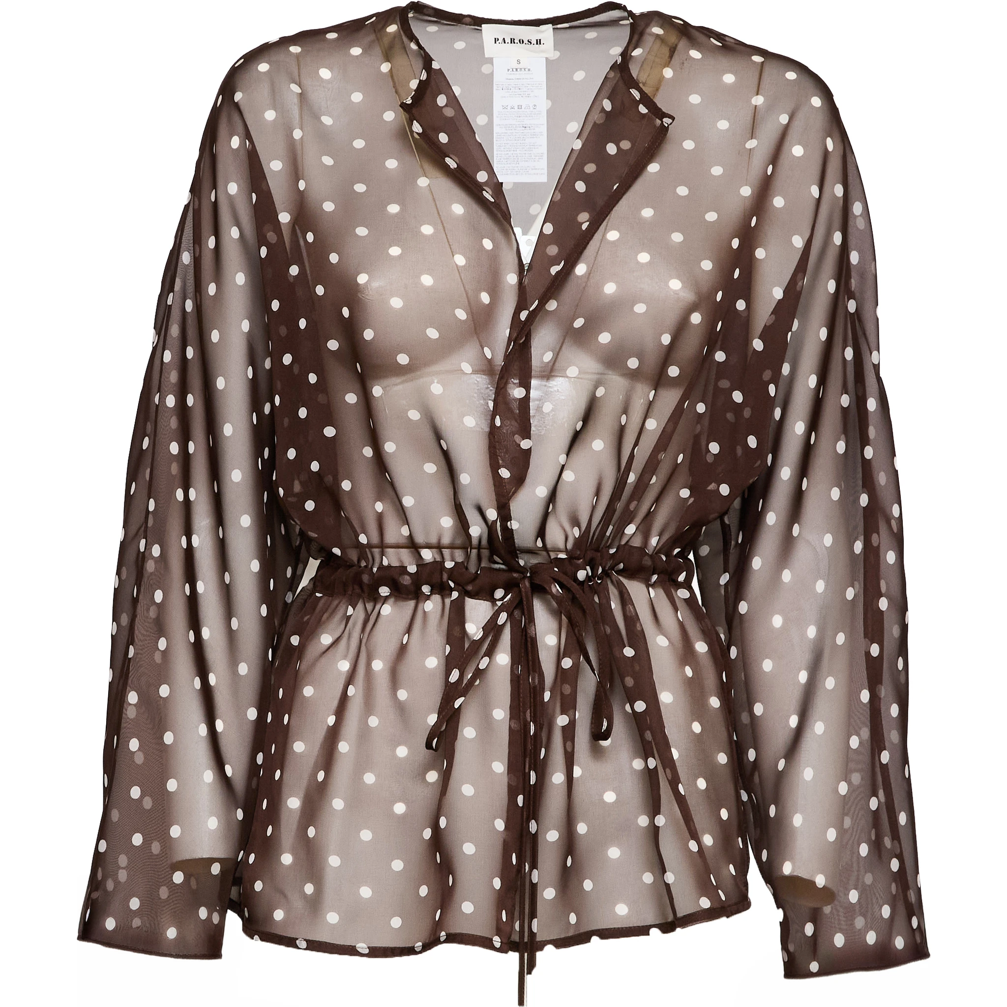 Coprispalle Pallina In Chiffon Poly Stampa Pois