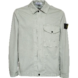 Overshirt Organic Cotton Stretch Broken Twill Old Effect