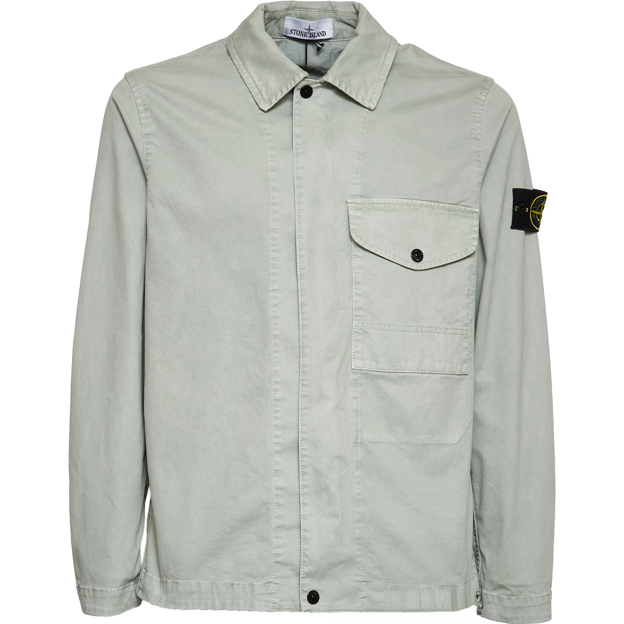Overshirt Organic Cotton Stretch Broken Twill Old Effect