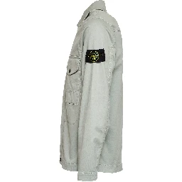 Overshirt Organic Cotton Stretch Broken Twill Old Effect