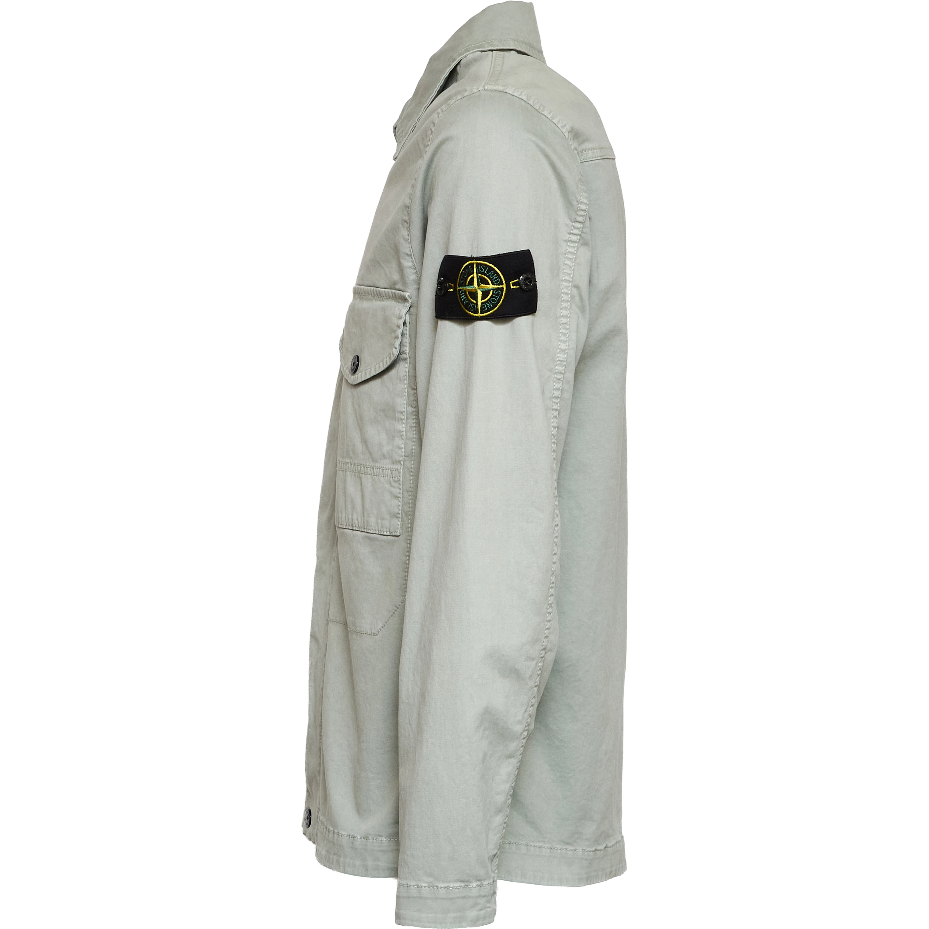 Overshirt Organic Cotton Stretch Broken Twill Old Effect