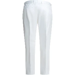 Straight leg pants in linen and cotton