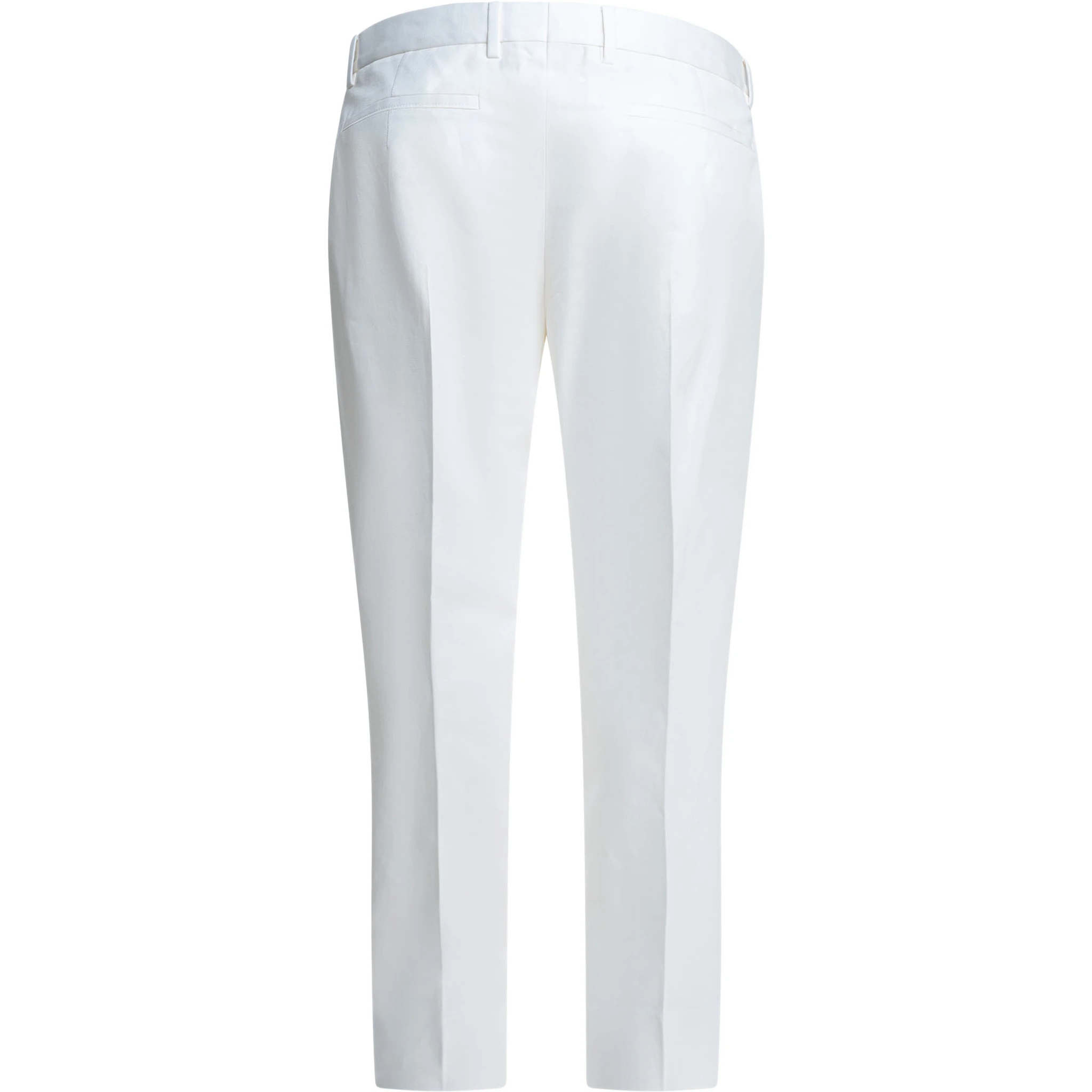 Straight leg pants in linen and cotton