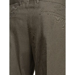 Straight leg pants in cotton and linen blend