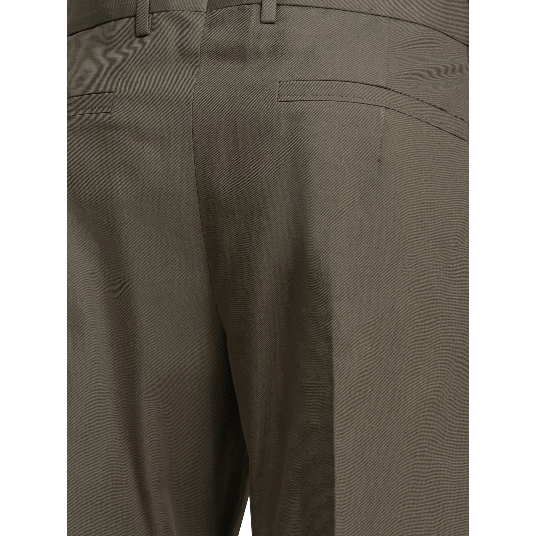 Straight leg pants in cotton and linen blend