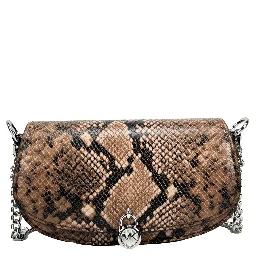 Michael Kors Mila Small Snakeskin Messenger Crossbody Bag