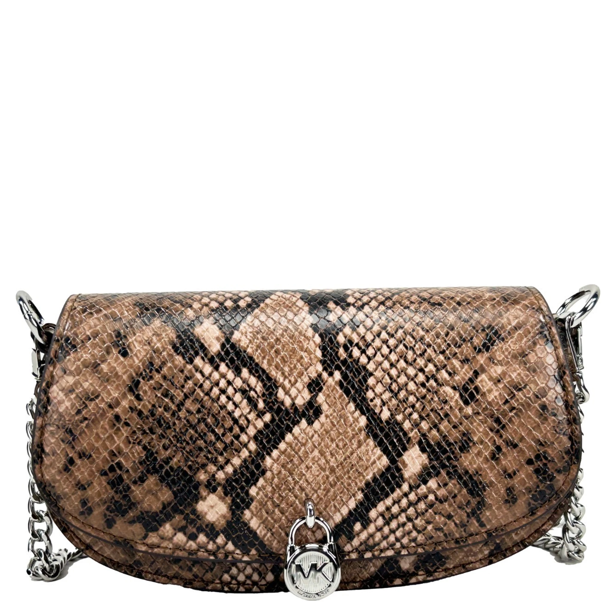 Michael Kors Mila Small Snakeskin Messenger Crossbody Bag