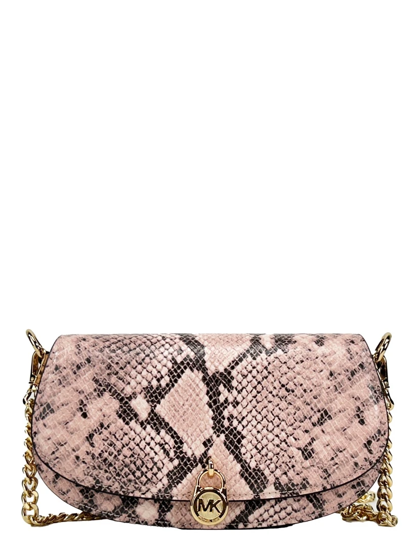 Michael Kors Mila Small Snakeskin Messenger Crossbody Bag