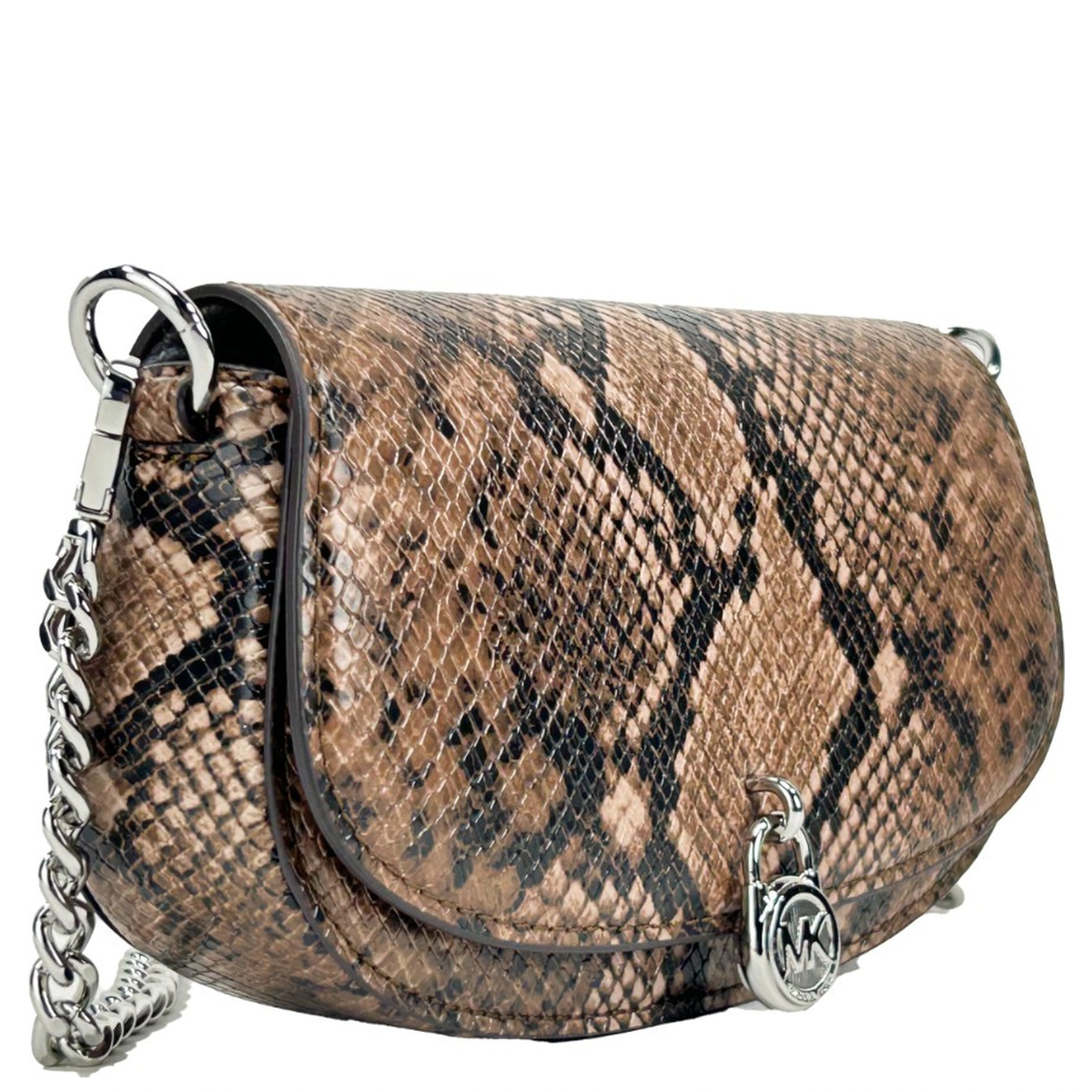 Michael Kors Mila Small Snakeskin Messenger Crossbody Bag