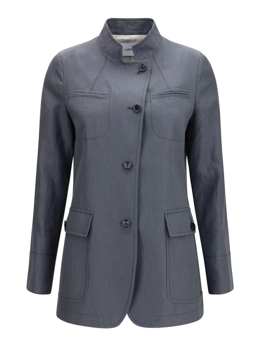 Gray Linen Coat