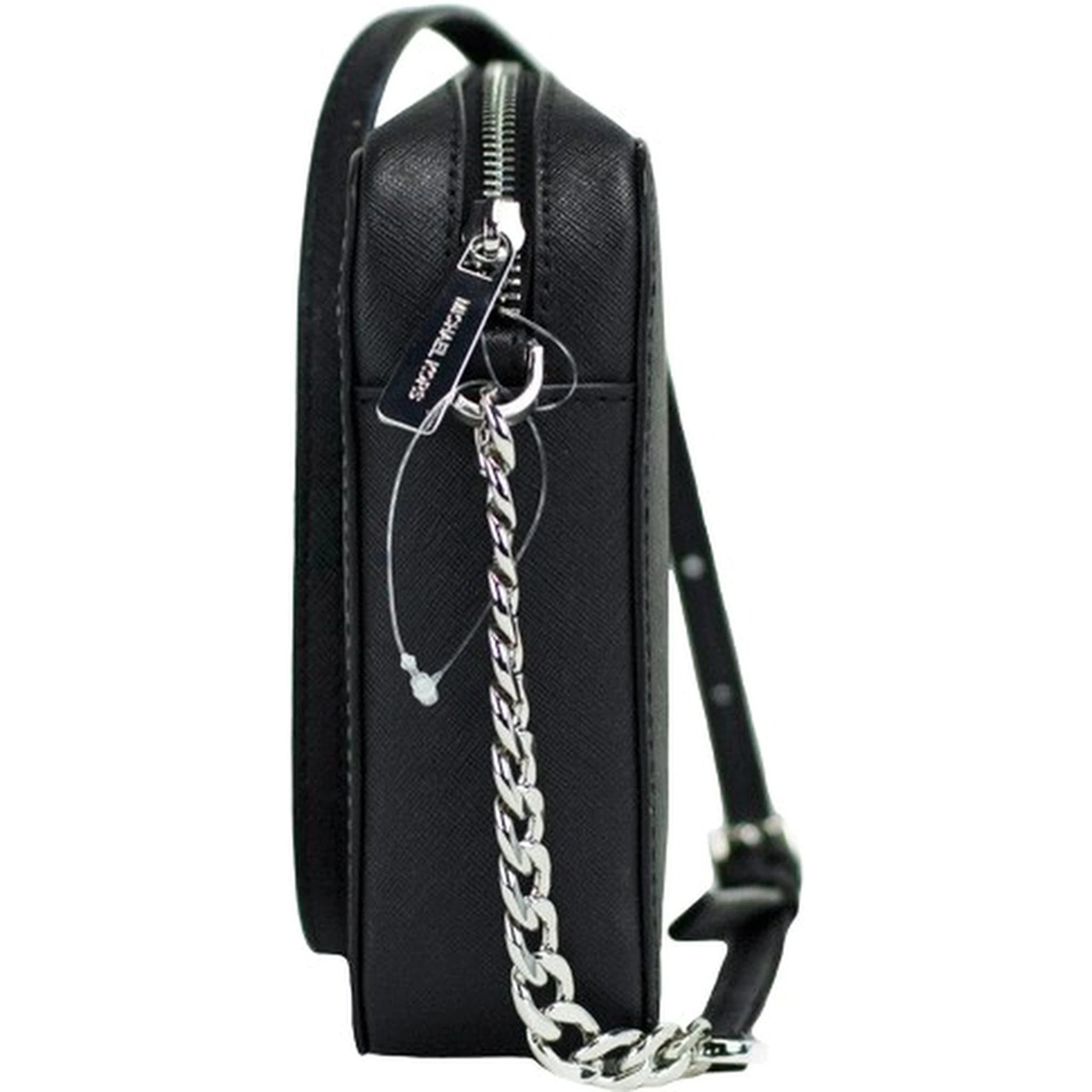Michael Kors Jet Set Large East West Black Saffiano Leather Crossbody Handbag