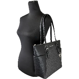 Michael Kors Charlotte Leather Top Zip Tote Bag