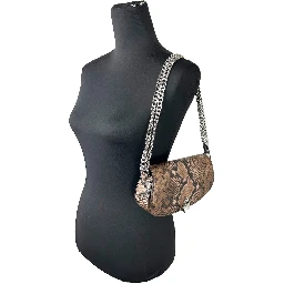 Michael Kors Mila Small Snakeskin Messenger Crossbody Bag