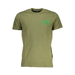 Green Cotton Men T-Shirt