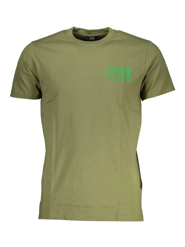 Green Cotton Men T-Shirt