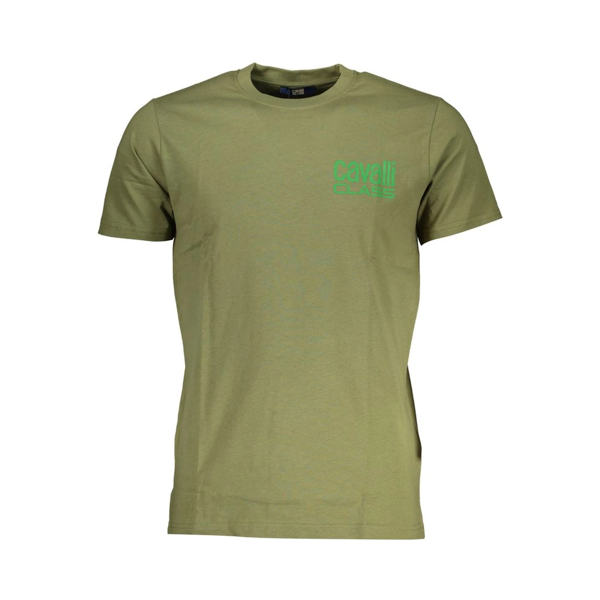 Green Cotton Men T-Shirt