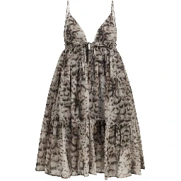 Beige Cotton Casual Dress