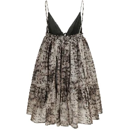 Beige Cotton Casual Dress