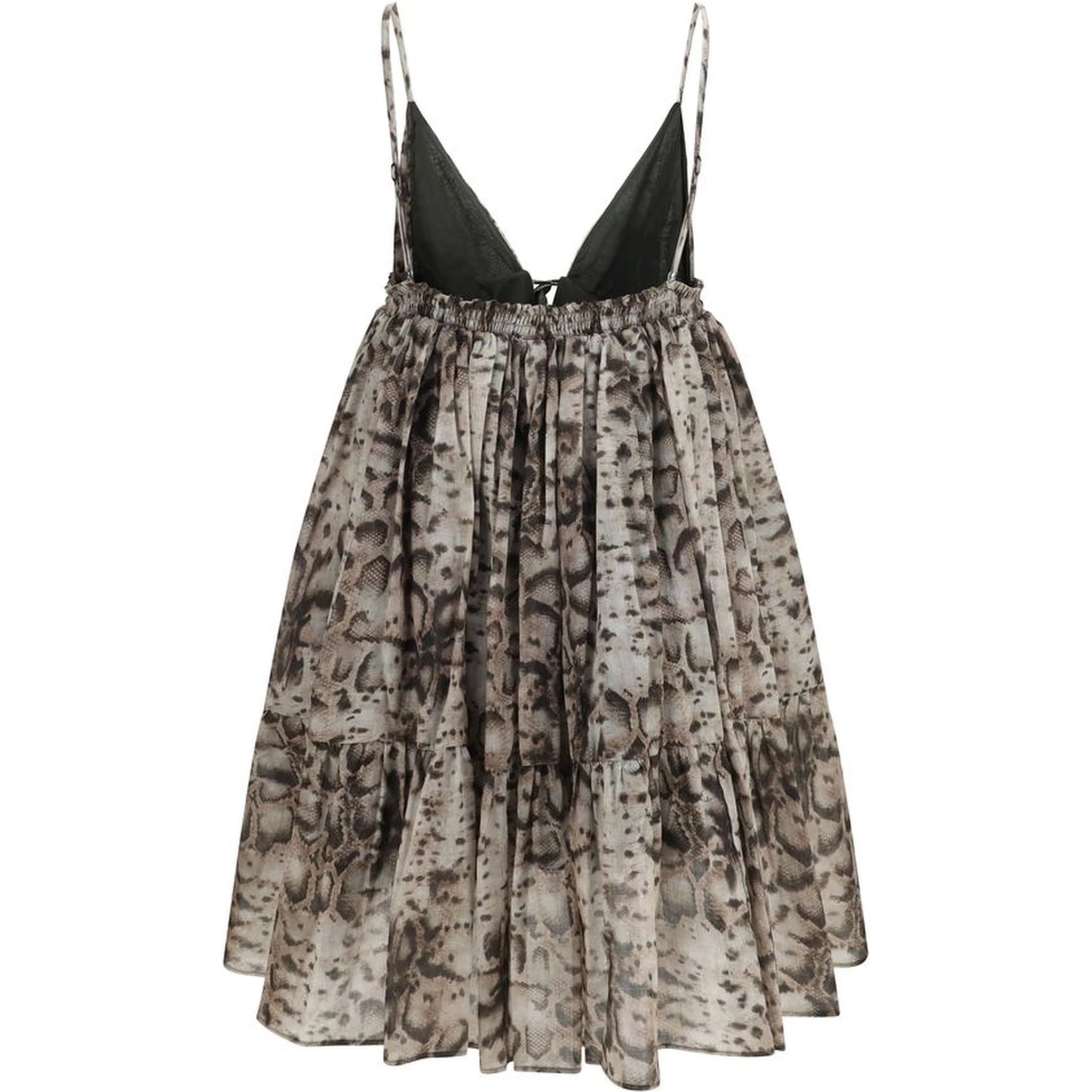 Beige Cotton Casual Dress
