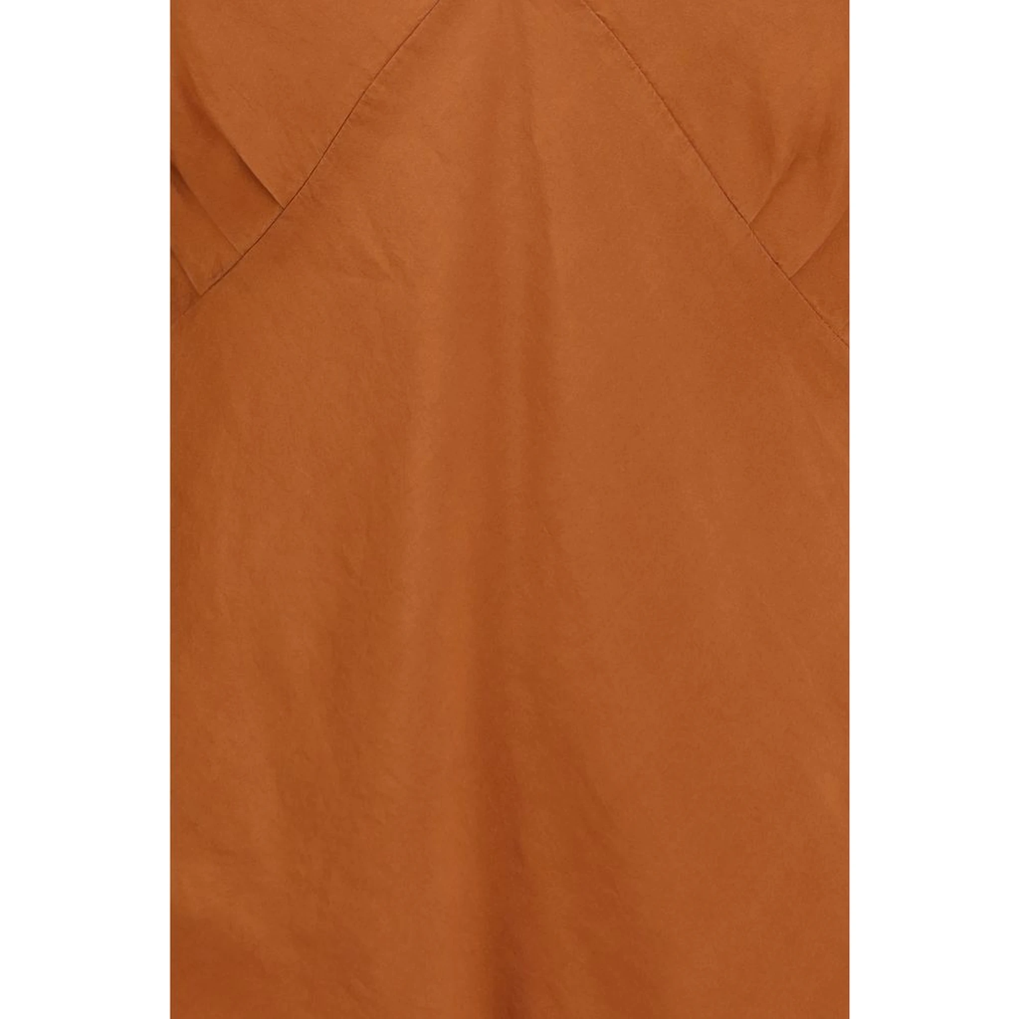 Orange Silk Sleeveles T-Shirt