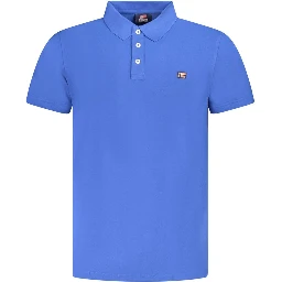 Blue Cotton Men's Polo