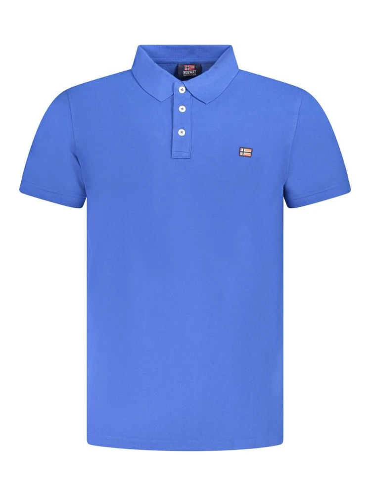 Blue Cotton Men's Polo
