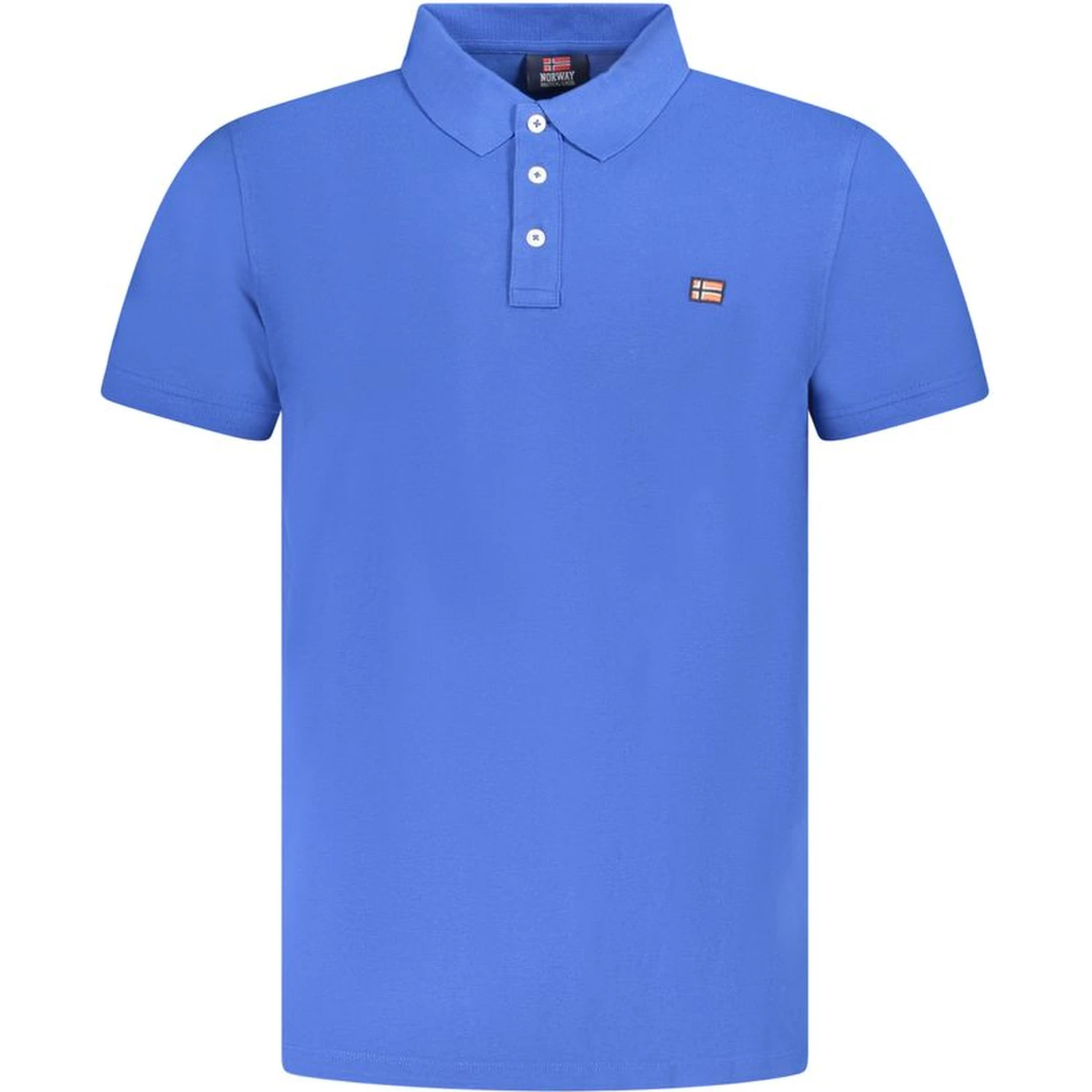 Blue Cotton Men's Polo