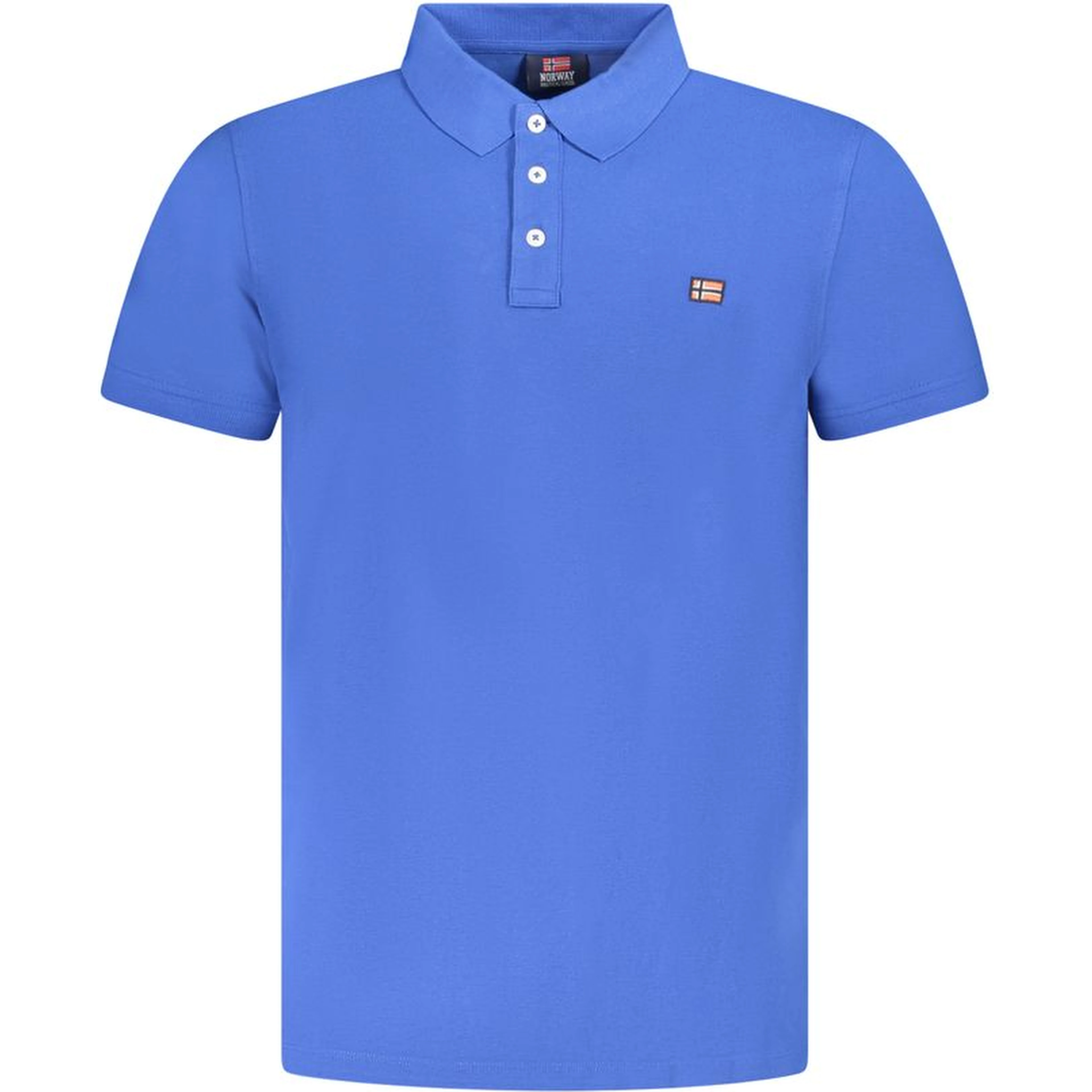 Blue Cotton Men's Polo