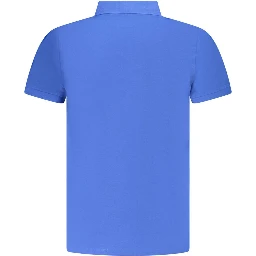 Blue Cotton Men's Polo
