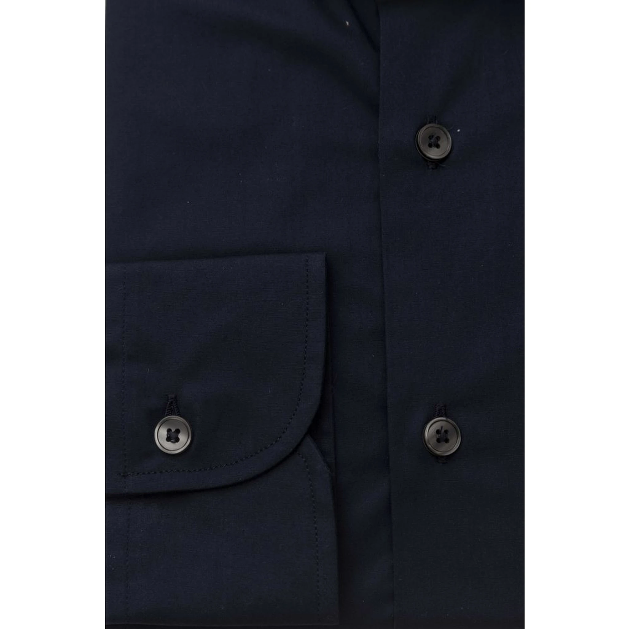 Blue Cotton Men's Slim Shirt