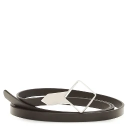 Brown Calf Leather Bos Taurus Thin Belt