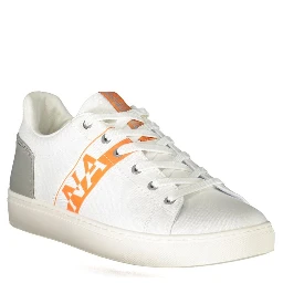White Polyurethane Men Sneaker