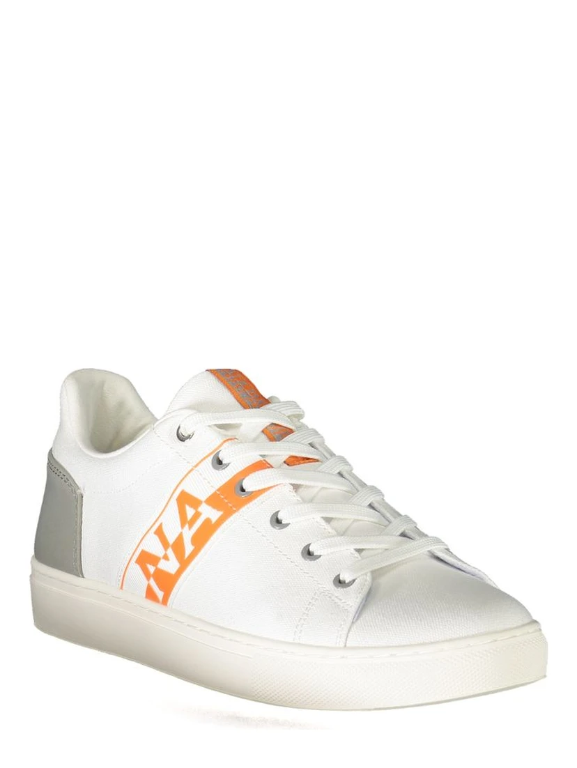 White Polyurethane Men Sneaker