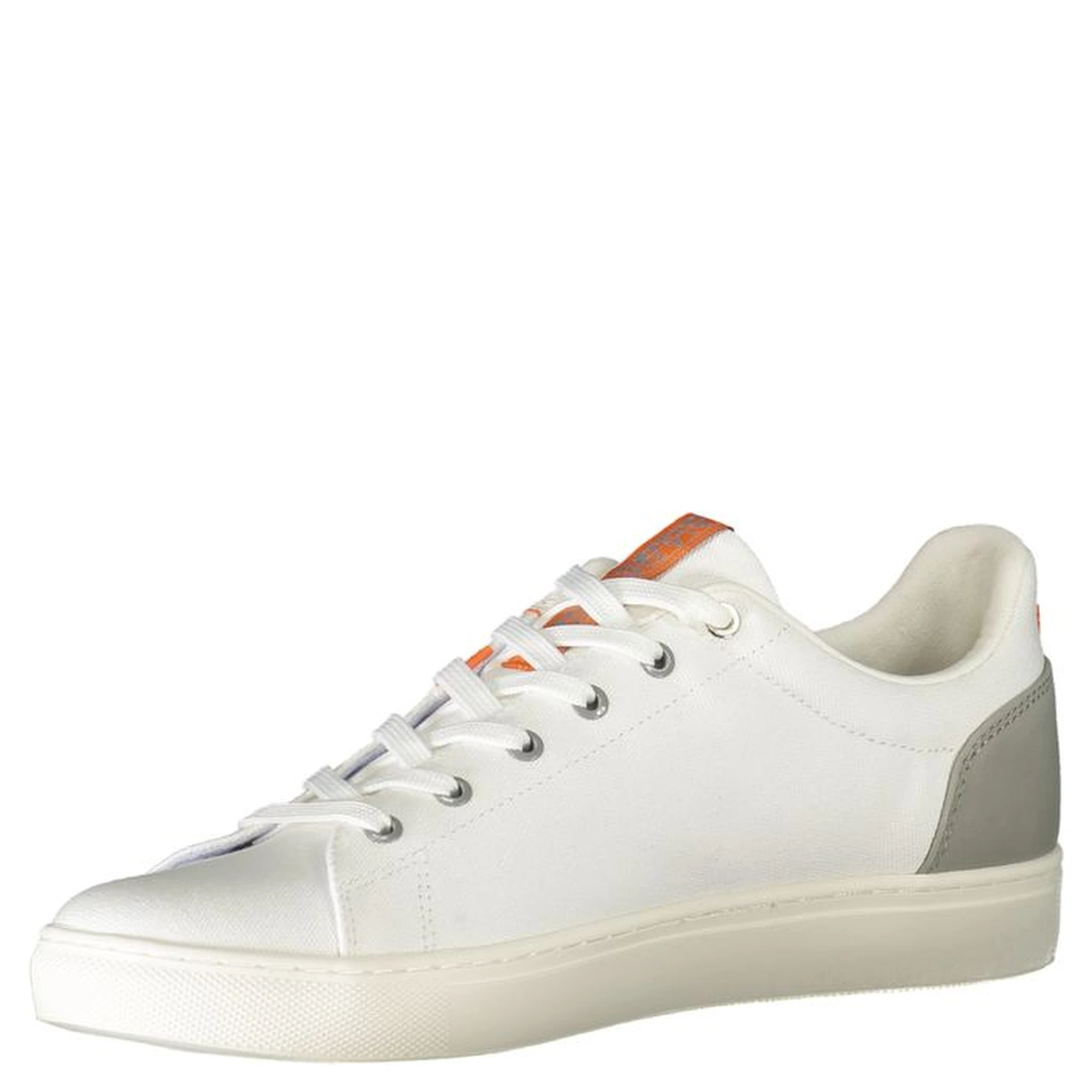 White Polyurethane Men Sneaker