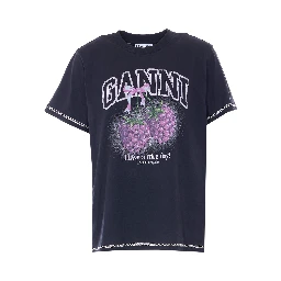 GANNI T-shirts and Polos Blue