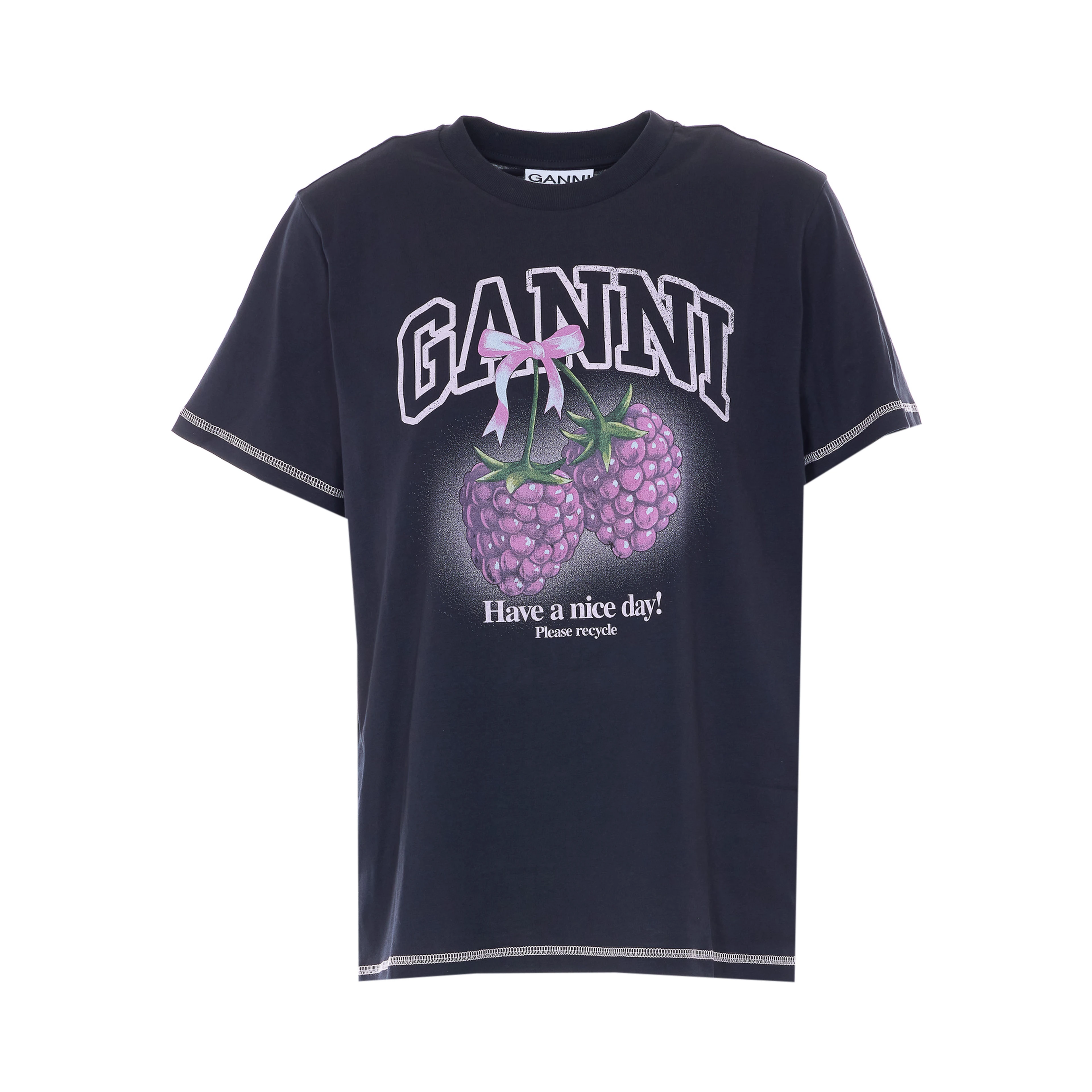 GANNI T-shirts and Polos Blue