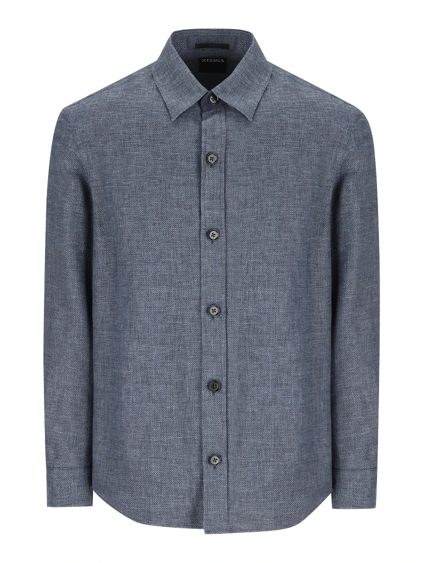 ZEGNA Shirts Blue