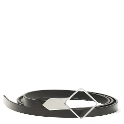 Black Calf Leather Bos Taurus Thin Belt