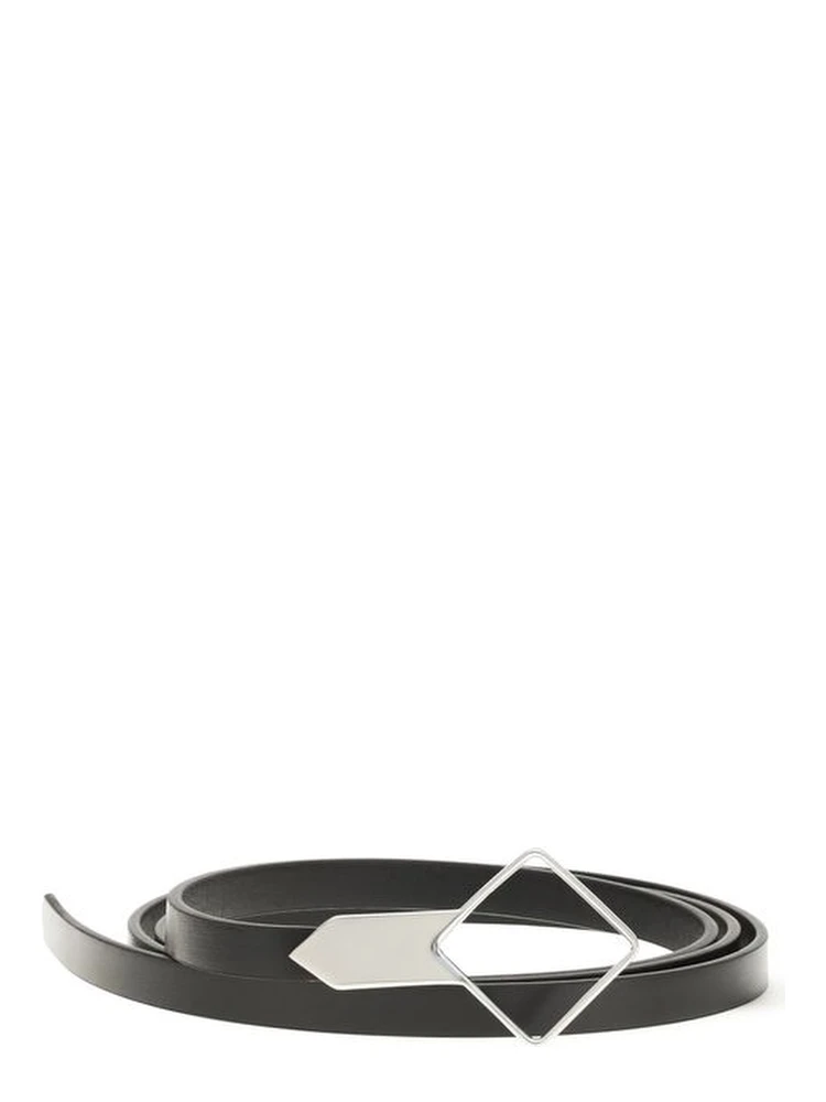 Black Calf Leather Bos Taurus Thin Belt
